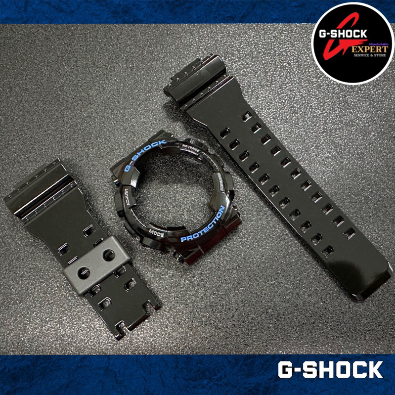 สายนาฬิกาแท้ gshock ดำเงา ดำด้าน GA-100, GA-110, GA-120,GA-140,GA-300,GA-400,GA-700 GD-100,GD-110, G