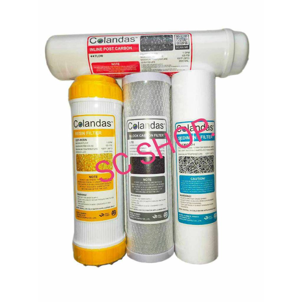 Colandas ไส้กรองน้ำดื่ม 4 ขั้นตอน รุ่น Resin Filter สามารถดักจับตะกอน มีบริการเก็บเงินปลายทาง