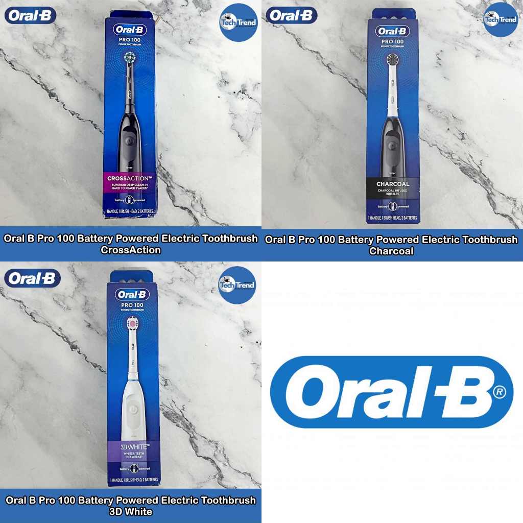 (Oral-B) Pro 100 Battery Powered Electric Toothbrush ออรัลบี แปรงสีฟันไฟฟ้า ใช้แบตเตอรี่