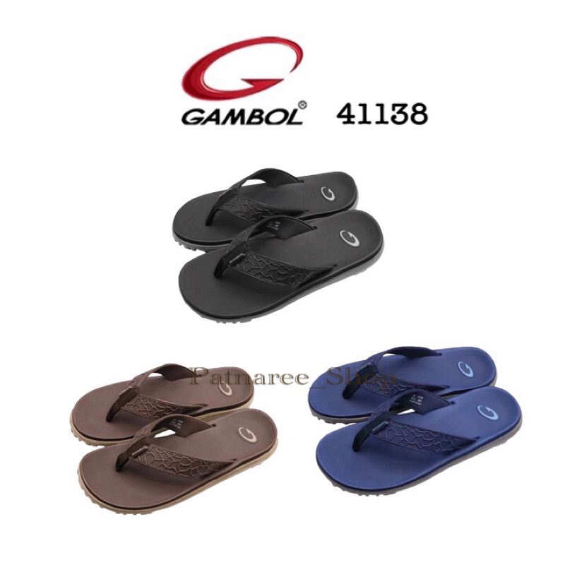 ⭐️พร้อมส่ง⭐️ GAMBOL แกมโบล รุ่น 41138 รองเท้าแตะหนีบชายหญิง ไซส์ 36-44