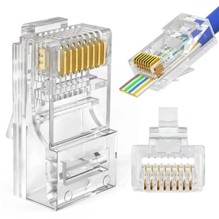 หัวแลน Cat6 Combell แบบทะลุ นำเข้าจากเบลเยี่ยม ของแท้ 100% หัวแลน cat6 หัวแลน cat6 rj45 Link