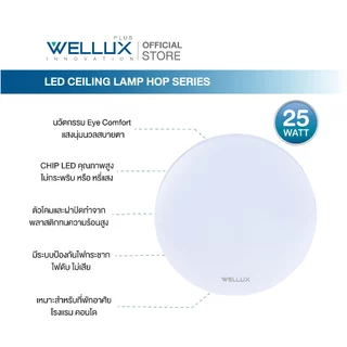 WELLUX โคมไฟเพดานติดลอย 25W 32W แสงขาว LED CEILING LAMP รุ่น HOPE SERIES