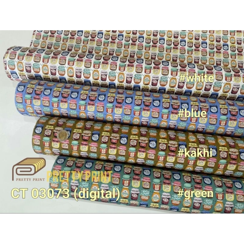 คอตต้อน100%พิมพ์ลาย (Digital) CT 03073 (ขายเป็นหลา)