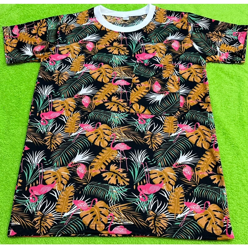 เสื้อยืดคอกลมแขนสั้นลายดอก Oversize ผ้าไมโครโพลีเอสเตอร์ thumbnail 4