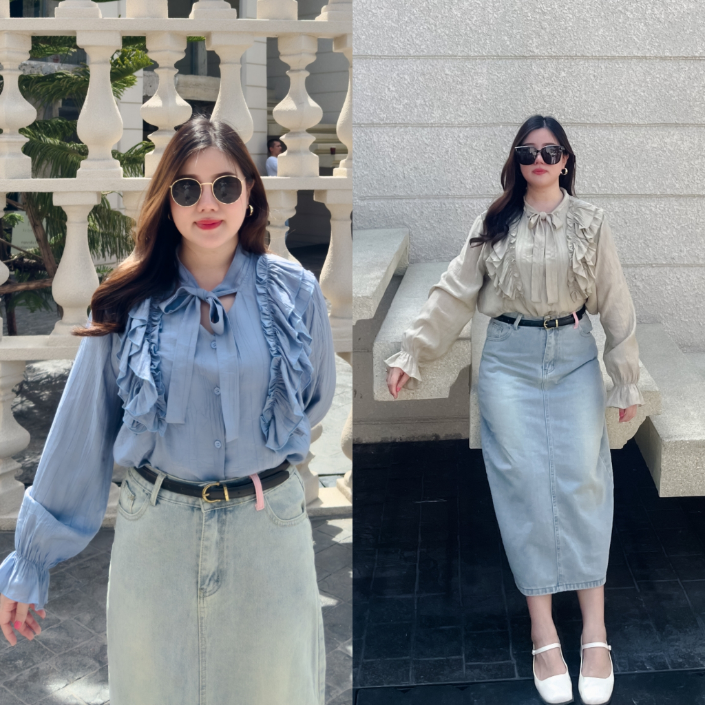 ( อกถึง 54") Earlene Top เสื้อสาวอวบ