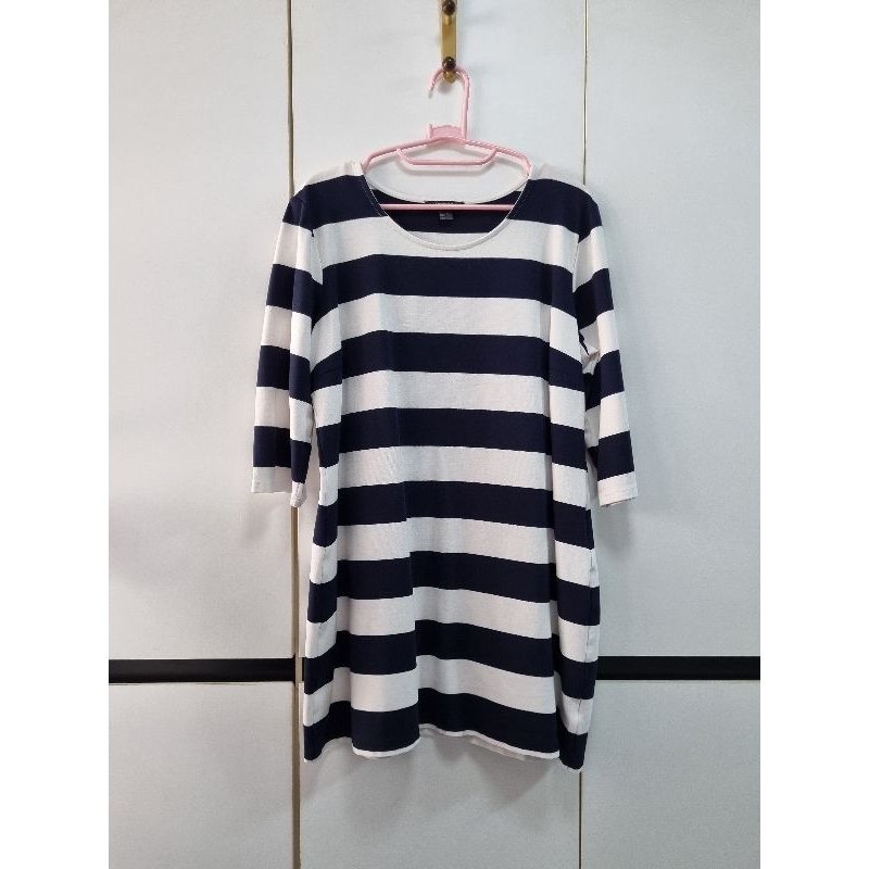 2nd Esmara เสื้อผ้าคอตตอนตัวยาว ลายขวาง