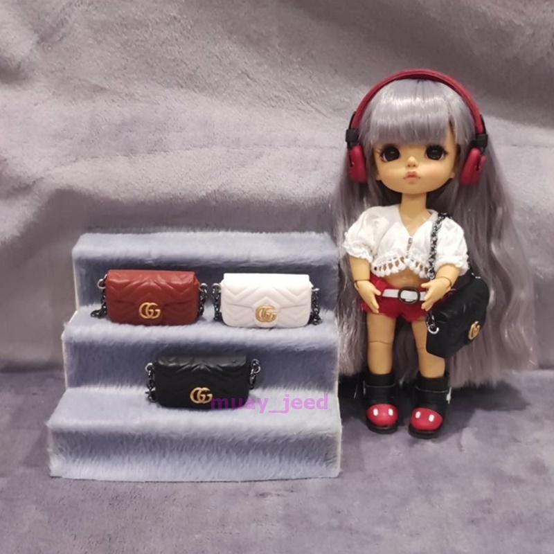 B61 ของเล่นตุ๊กตา ของจิ๋ว กระเป๋า กระเป๋ายาง dollhouse