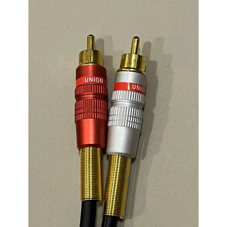 สายRCA-to-RCA2ออก2ทำจากสายชีลคู่ยี่ห้อDynacomหัวRCAเป็นเหล็ก