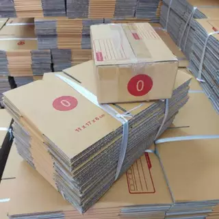 กล่องไปรษณีย์ เบอร์ 0 ขนาด 11×17×6 ซม. หนา 3 ชั้น ราคาส่ง พร้อมส่ง Q-Box ราคาโรงงาน