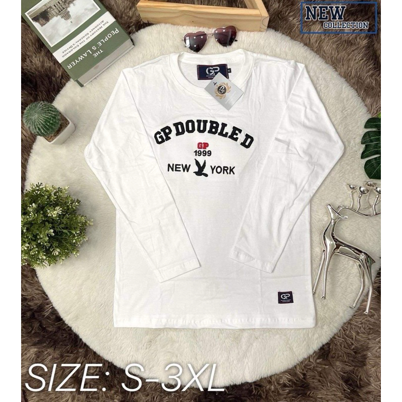 แขนยาวงานปักGPผ้าคอตตอนS-3xL