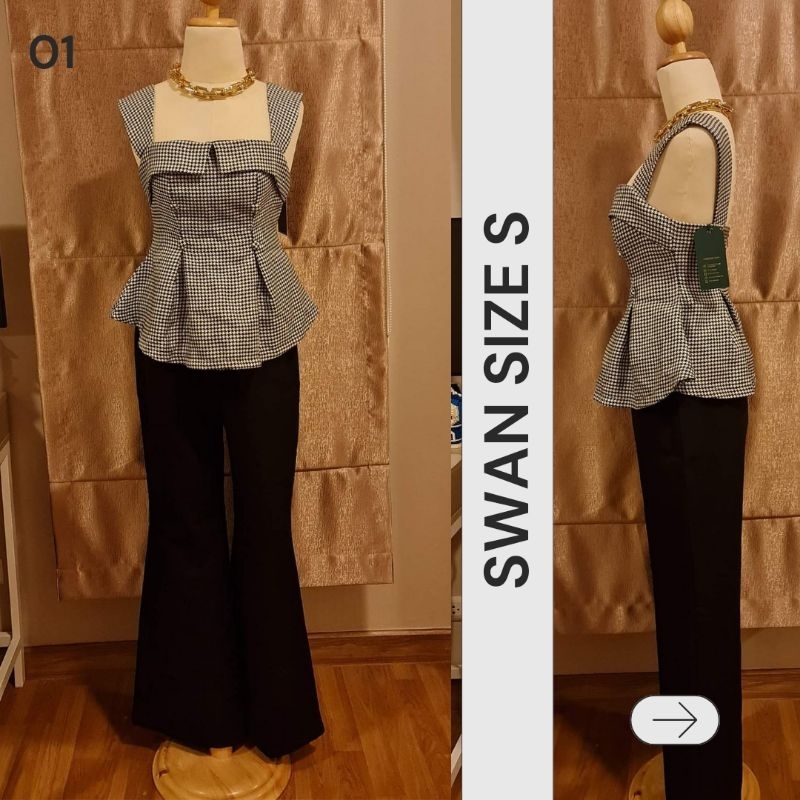 Size S ป้ายห้อยงานป้าย Swan