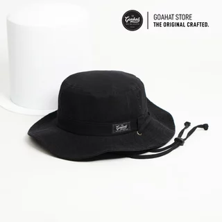 G001 Black หมวกเดินป่า cotton ฟอกเฟด เบา ใส่สบาย ระบายอากาศดี