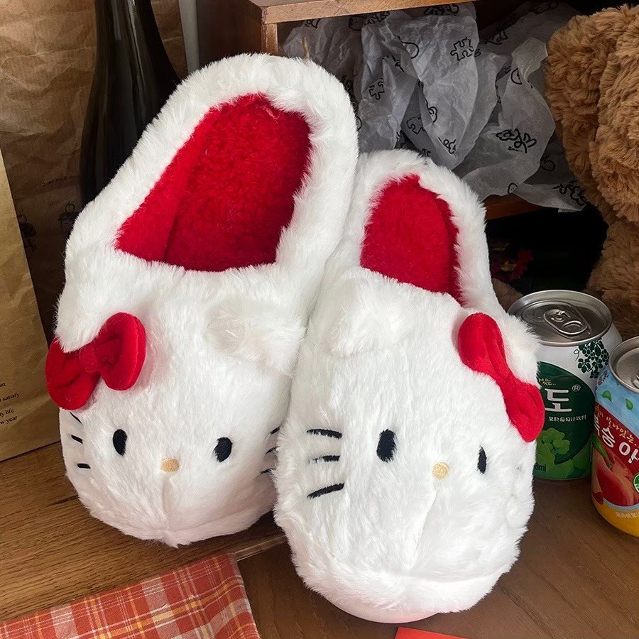 ❤️รองเท้า Kitty คิตตี้ Slipper ขนนุ่ม