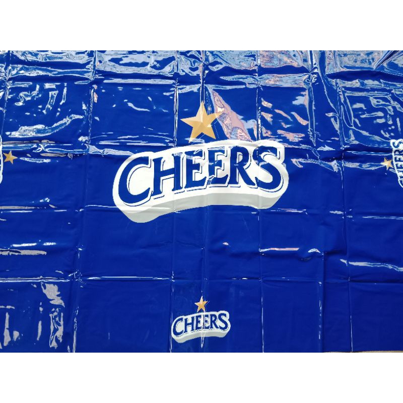 ผ้าปูโต๊ะพลาสติก PVC  เบียร์ CHEERS เคลือบเงา งานแท้ งานใหม่