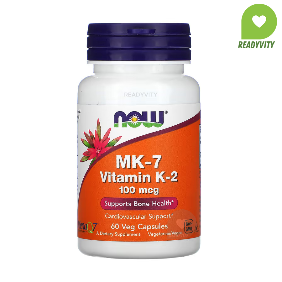 NOW Foods, MK-7 Vitamin K-2, 100 mcg, 60 Veg Capsules