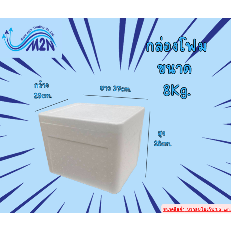 กล่องโฟม ลังโฟม  กล่องโฟมขนาด 8 กิโลกรัม [หนาพิเศษ]  ***1 ออเดอร์สั่งไม่เกิน 4 ใบ***