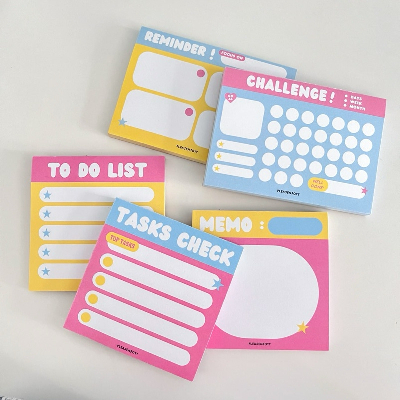 MEMO PAD candy collection กระดาษโน้ตสันกาว ฉีกได้ มี 5 แบบ
