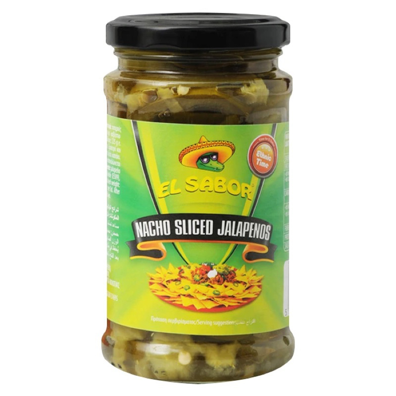 El Sabor nachos sliced jalapeños 225 gm. พริกจาลาพิโน่สไลด์ ดองในน้ำเกลือ นำเข้าจากเปรู 🇵🇪