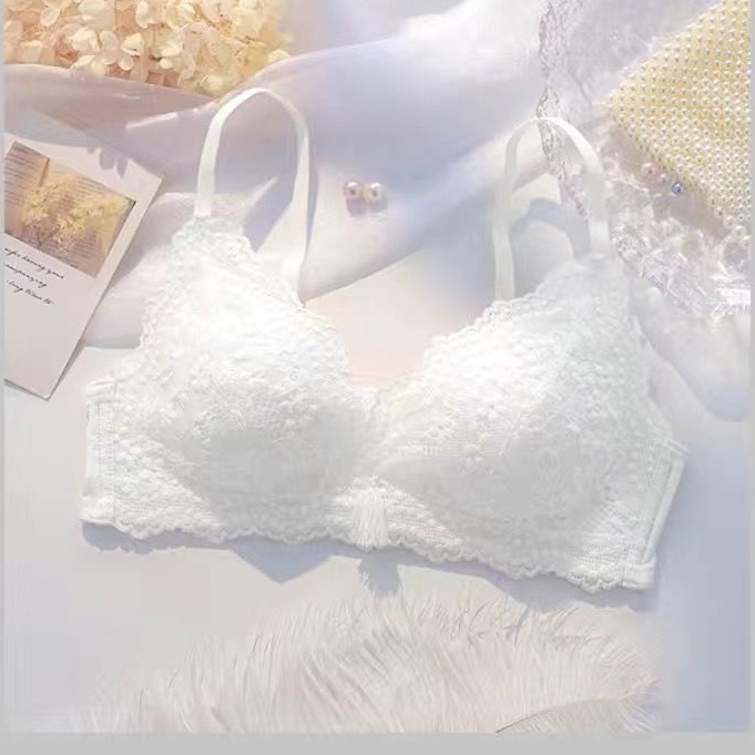 SU เสื้อชั้นในลูกไม้ ไร้โครง ฟองน้ำบาง ผ้านุ่ม ฟองนํ้านิ่มใส่สบาย ดีไซน์สวย เสื้อในและกางเกงในขายแยก - รูปที่ 6