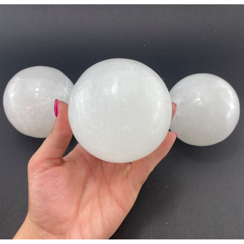 1PC Selenite Sphere Shaped, Natural Selenite Sphere Dhaped Carved