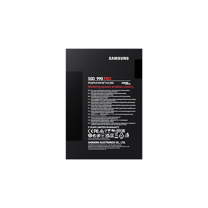 SAMSUNG 990 PRO SSD M.2 7,450 / 6,900 MB/s ความจุ 2TB : 5Y (990 PRO / MZ-V9P2T0BW)