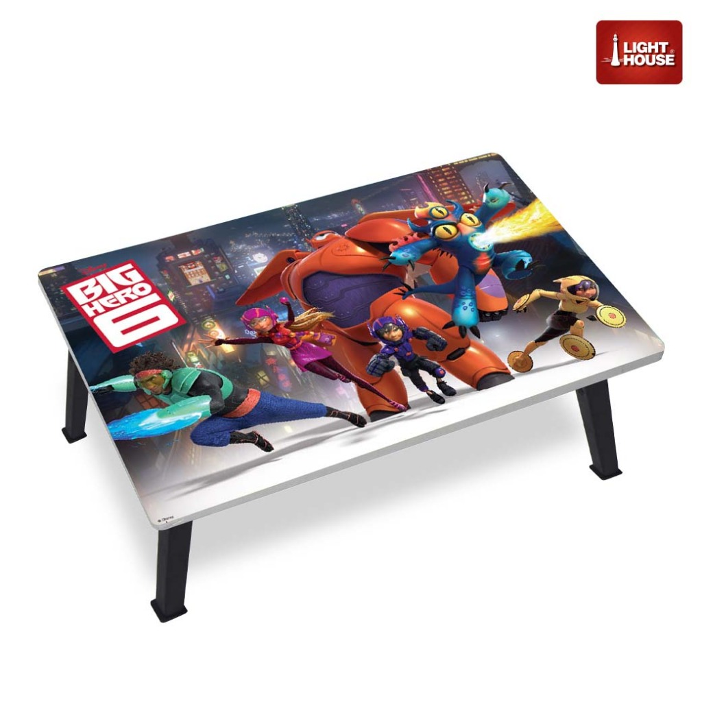 [ ฟรี ลูกบอลชายหาด ] โต๊ะญี่ปุ่น พับได้ ลายการ์ตูน Big Hero (B) ขนาด 40x60 ซม. *มีขายส่ง