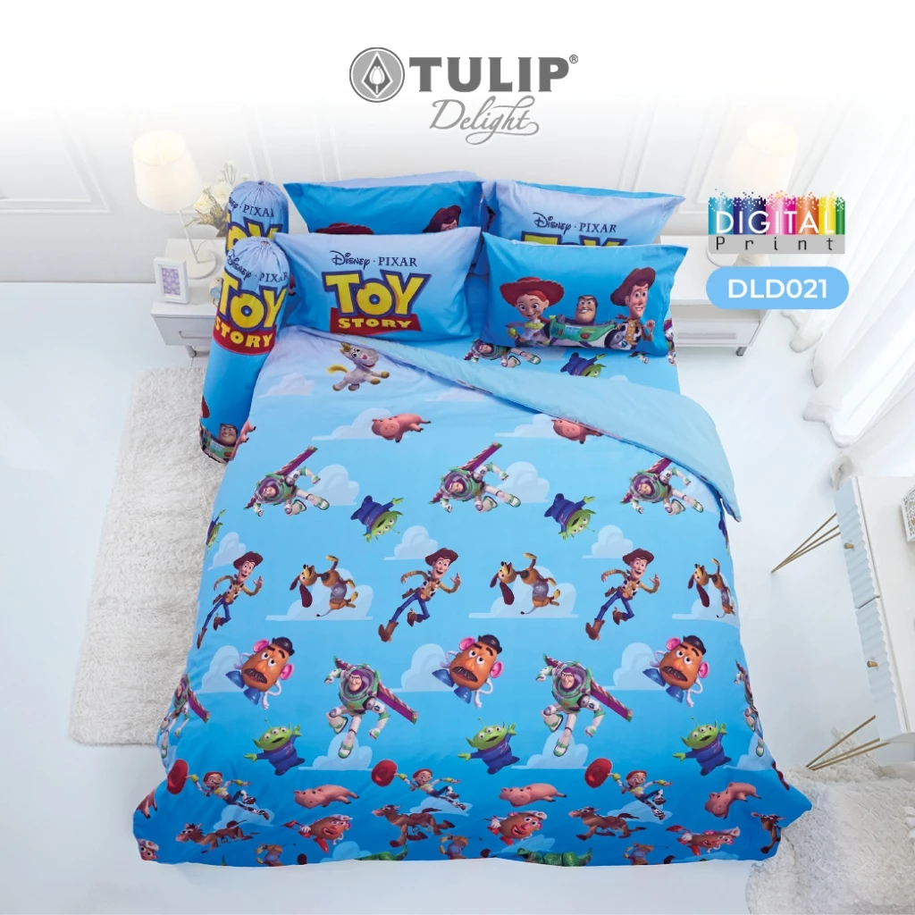TULIP Delight Toy Story ทอยสตอรี่ DLD021 ลิขสิทธิ์แท้ Disney ชุดผ้าปูที่นอน ผ้าห่ม ผ้านวม พิมพ์ดิจิตอลปริ้น