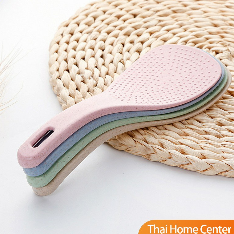 ทัพพีตักข้าว ช้อนทำจากฟางข้าวสาลี wheat straw spoon