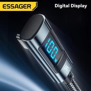 Essager PD 100W 7A USB ไปพิมพ์ C สายเคเบิลจอแสดงผลที่ชาร์จไฟรวดเร็ว USB USB C สายสำหรับข้อมูลหัวเว่ย Samsung Xiaomi