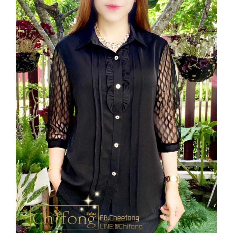 เสื้อชีฟองสีดำสาวอวบ - รูปที่ 5