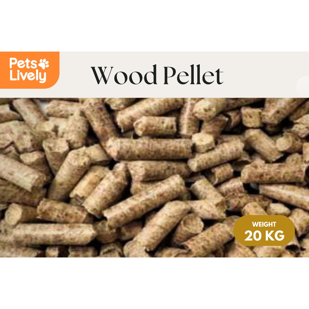 PetsLively ขี้เลื่อยอัดแท่ง 20 kg เกรด ultra premium wood pellet
