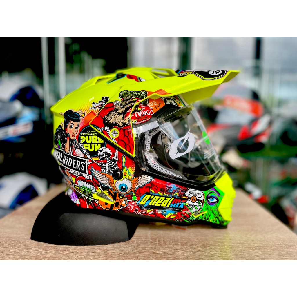 หมวกโมตาด O'NEAL Sierra (2023) CRANK V.23 Multi สีเหลืองนีออน