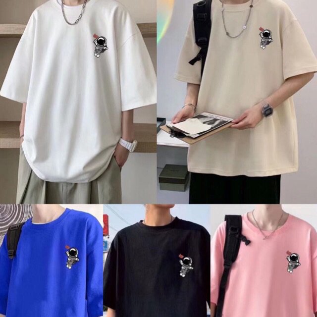 SOS เสื้อยืด คอตตอน100% โอเวอร์ไซส์ ลายนักบินอวกาศ 2024 #A2