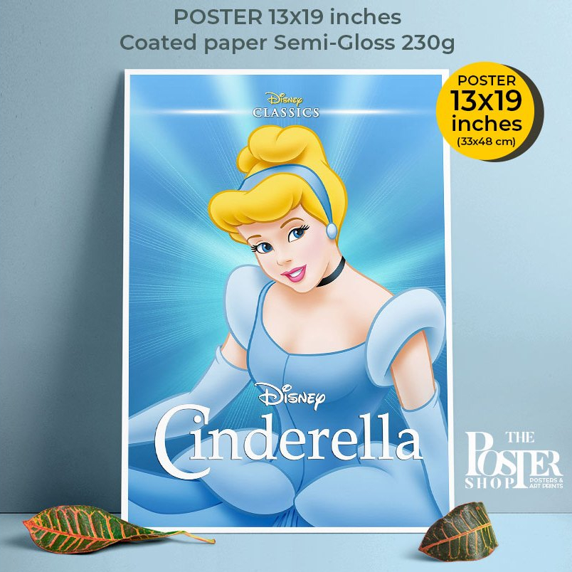 Cinderella Poster โปสเตอร์ซินเดอเรลล่า ภาพขนาด 33X48 cm (ไม่มีกรอบรูป)