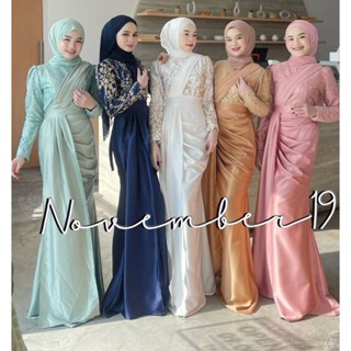 🚛ส่งฟรี+โค้ดลดสุดคุ้ม✅✅ชุดเดรสอิสลามชุดเดรสมุสลิม พิพิม กลิต…