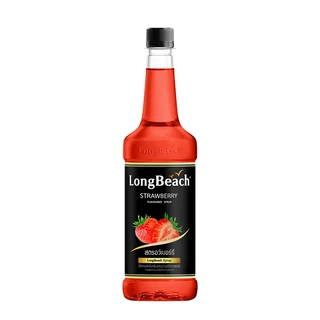 ลองบีชไซรัปสตรอว์เบอร์รี่ (740 ml.) LongBeach Strawberry Syrup น้ำเชื่อม/ น้ำหวาน/ น้ำผลไม้เข้มข้น