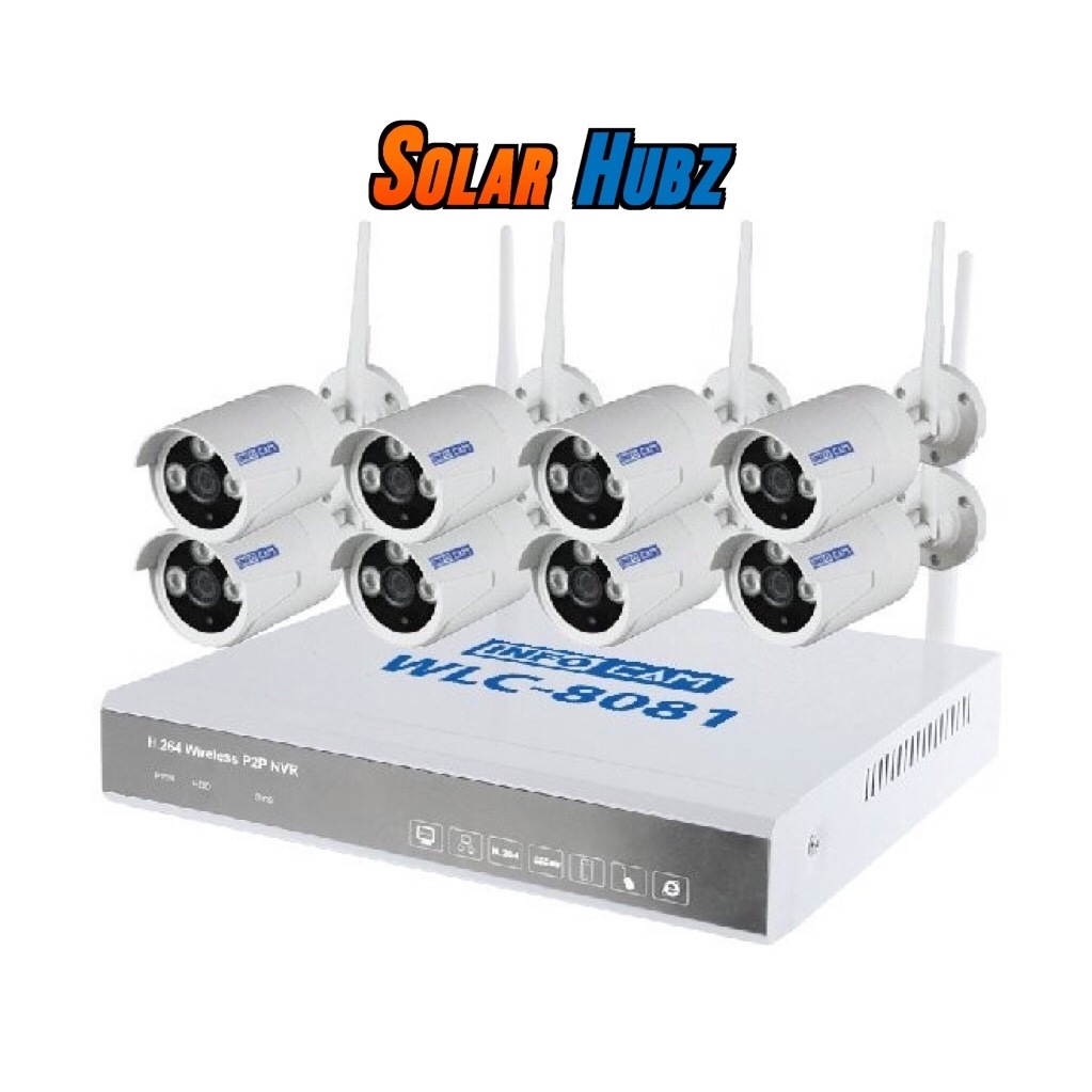 กล้องวงจรปิด เชื่อมต่อ wifi , ชุดกล้องวงจรปิด 8 ตัว พร้อม NVR