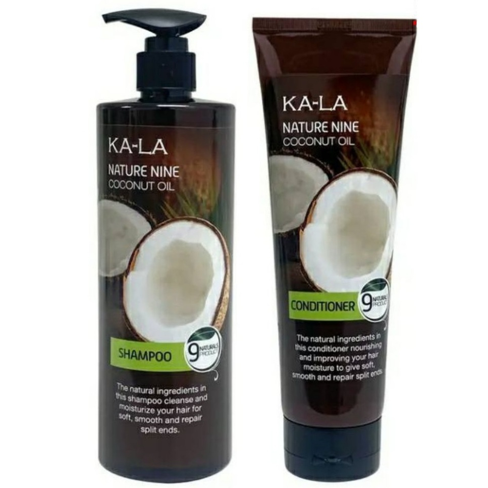 KA-LA Nature Nine Coconut Oil กาล่า เนเจอร์ไนน์แชมพู 490 มล./คอนดิชั่นเนอร์ 250 มล.