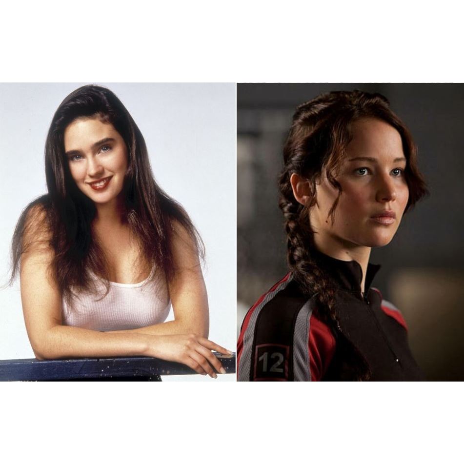 Flash Drive 64 Gb Jennifer Connelly vs. Jennifer Lawrence collection Full HD 1080p