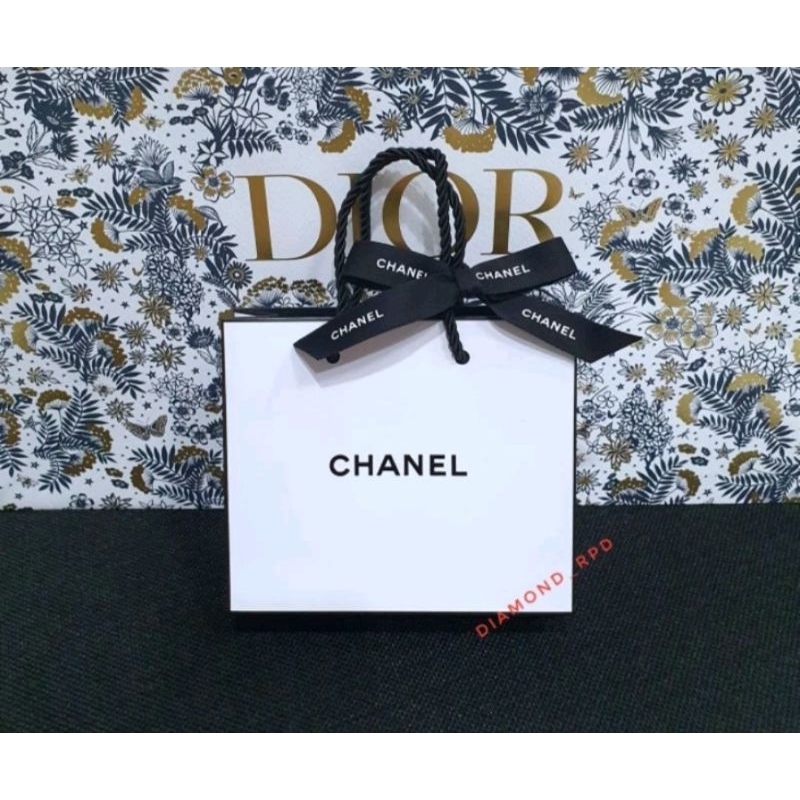 ถุงแบรนด์เนม Chanel ของแท้💯%Size S + ริบบิ้นChanelสีดำ