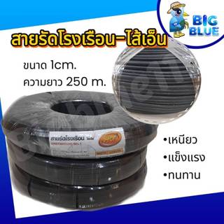 สายรัดโรงเรือน ขนาด 1 cm. ยาว 250เมตรเกรดA  ใช้รัดพลาสติกโรงเรือนกันพลาสติกกระพือ ป้องกันพลาสติกขาด
