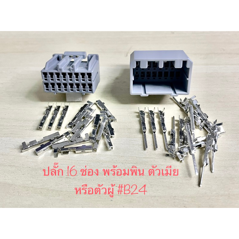 ปลั๊ก 16 ช่อง พร้อมพินตัวเมีย หรือ ตัวผู้ (อุปกรณ์ตามรูป) #B24