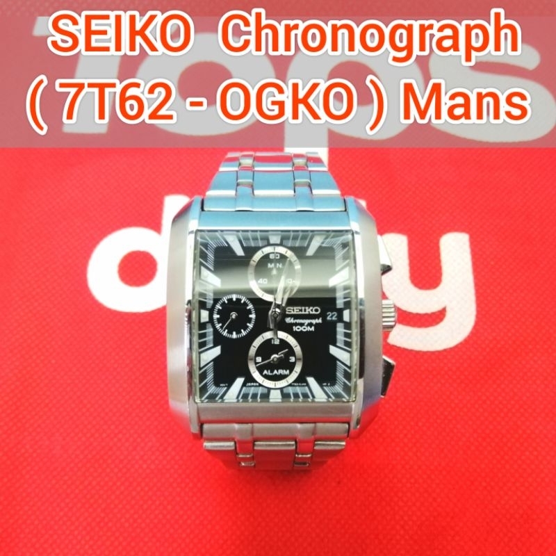 นาฬิกาผู้ชาย SEIKO (7T62-OGKO) Chronograph Mans สายยาว 20cm.