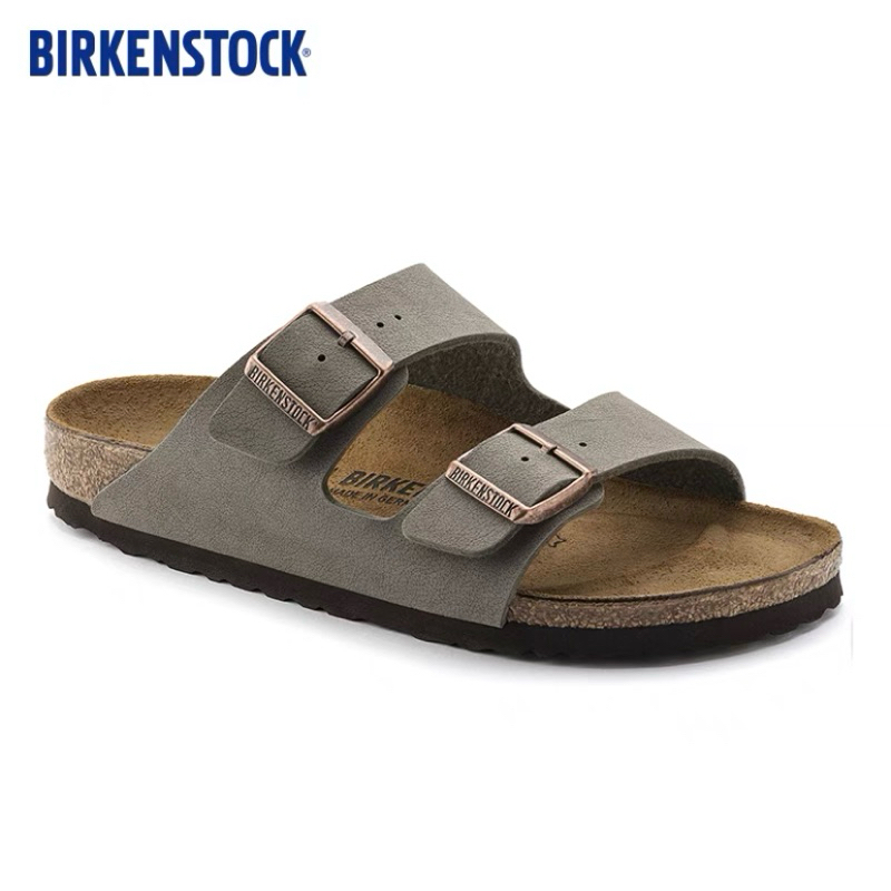 Birkenstock-Arizona Birko-Flor Nubuck Stone