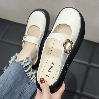 รองเท้าคัชชูเปิดส้น ใส่สบายทรงสวยไม่กัดเท้า พื้นนิ่มมีสายดาด