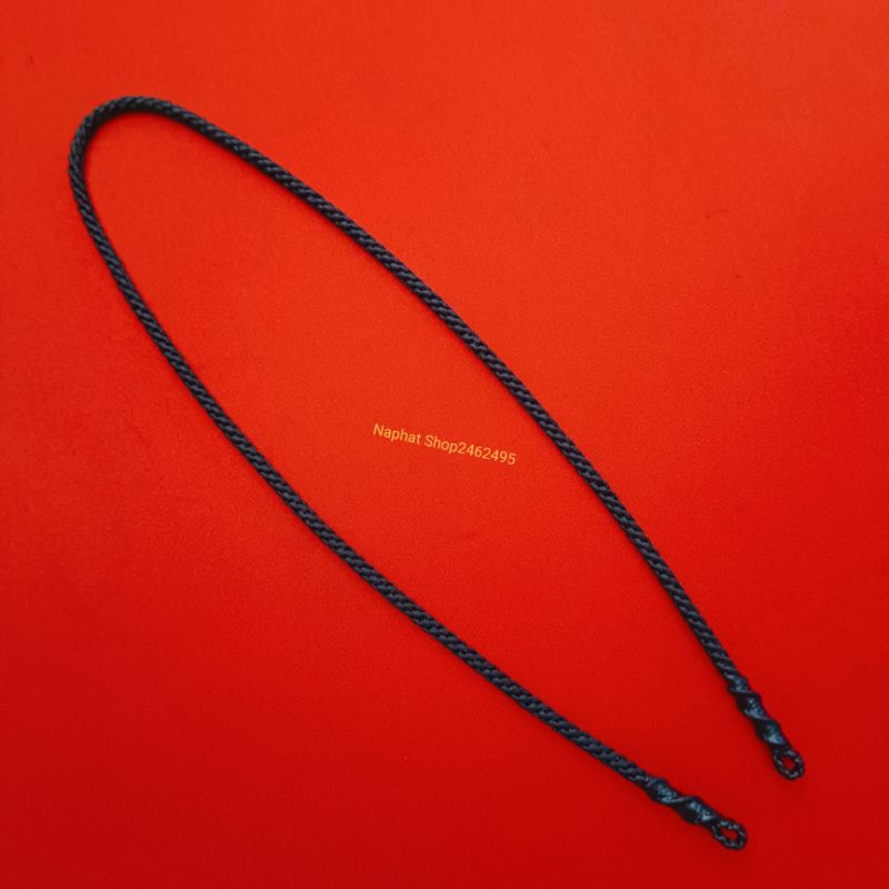 สร้อยคอเชือกเทียน(เส้นขนาด 4มิล)ถักทับลาย2ฝั่ง  งานแฮนเมด ลายถักปราณีต - รูปที่ 4