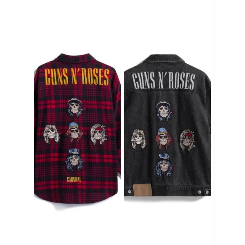 CARNIVAL® x Guns N' Roses Collection DENIM SHIRT and FLANNEL SHIRT