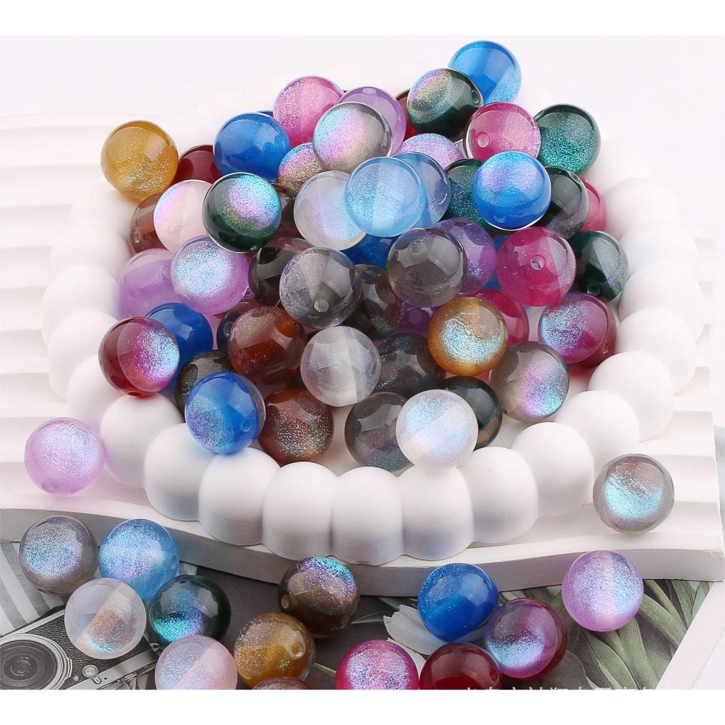 ลูกปัดตาแมว  10mm 12mm 16mm เกรดพรีเมียม มีรู สามารถนำไปทำงานฝีมือ งาน DIY อุปกรณ์เสริมงานฝีมือ