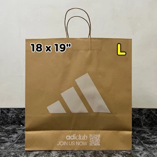 Adidas ถุงกระดาษ ถุงหิ้ว ของแท้ 100% (แพคใส่กล่องแบบเรียบ) - รบกวนสั่งแยกกับรายการอื่น