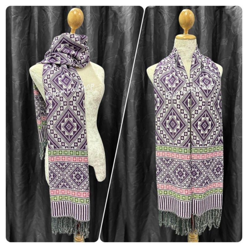 ผ้าพันคอผ้าคลุมไหล่ ลายขิต - รูปที่ 2